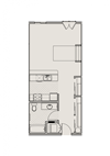 Bell Tower at Old Town Square 2D studio floor plan